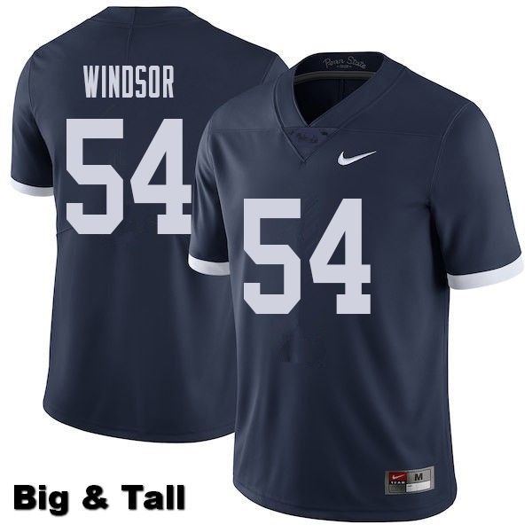 NCAA Nike Men's Penn State Nittany Lions Robert Windsor #54 College Football Authentic Throwback Big & Tall Navy Stitched Jersey OQZ7098OY